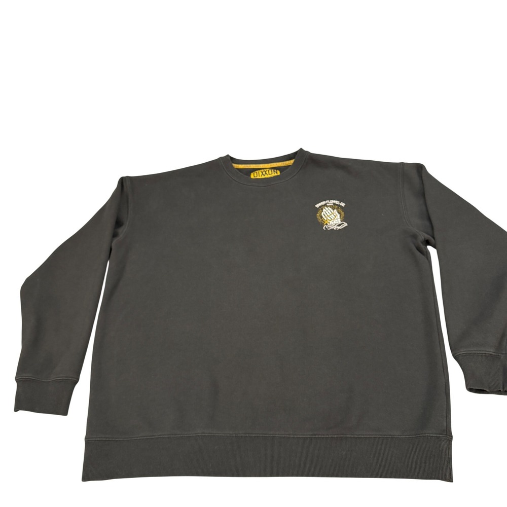 Dixxon Flannel Co Mens 2X Black Praying Skeleton Hands FleeceCrewneck Sweatshirt - Picture 2 of 16